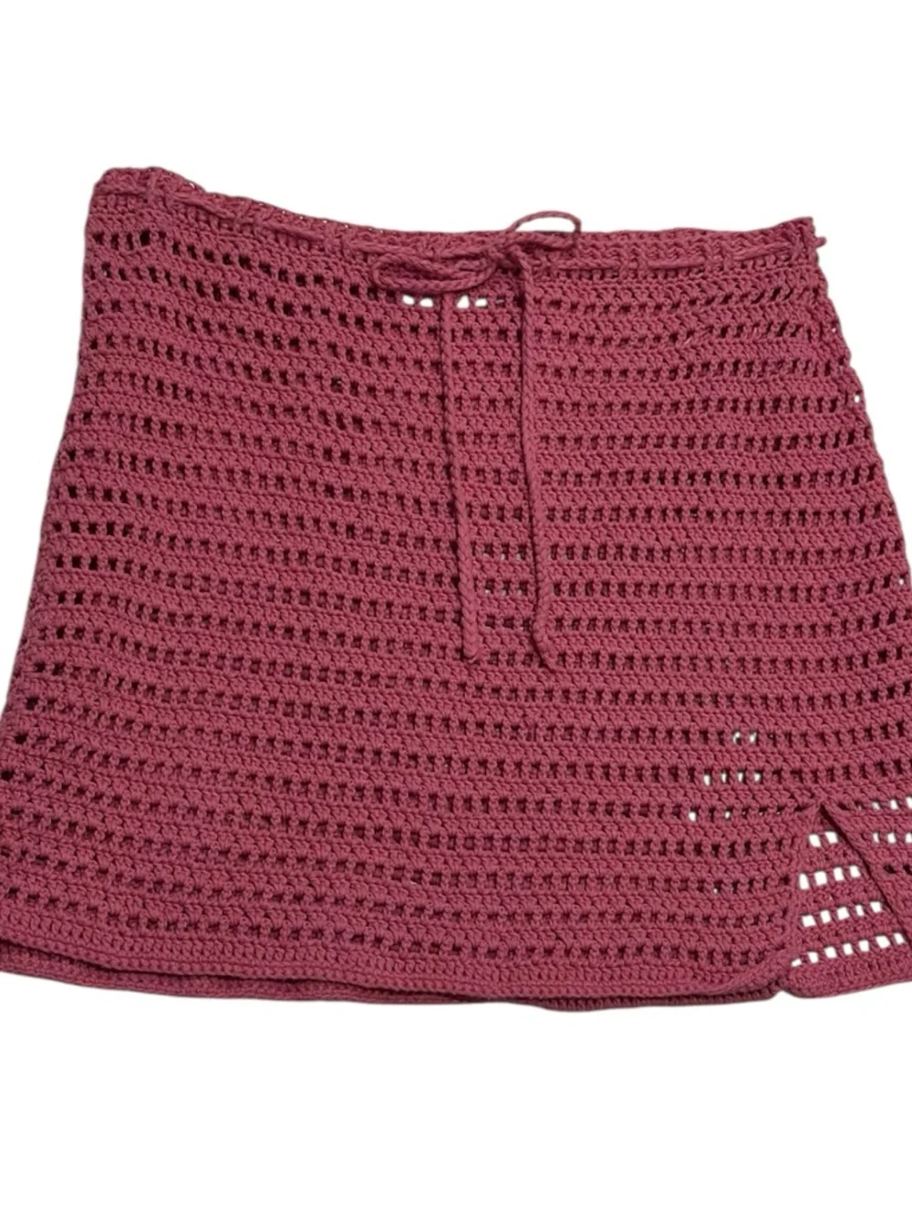 Pink Crochet Mini Skirt - Picture 2 of 9